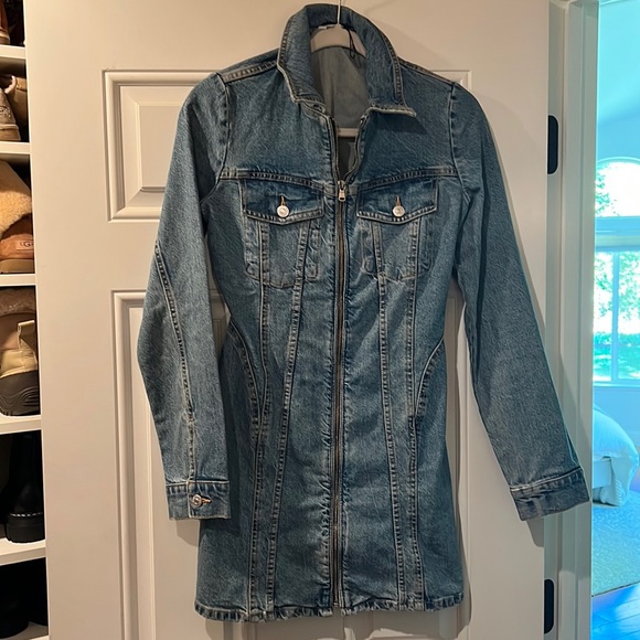 Zara Dresses & Skirts - ZARA DEMIN ZIP UP DRESS